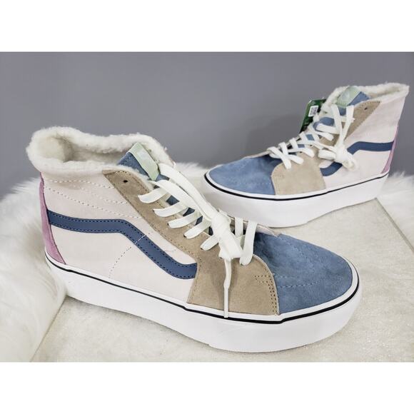 NEW Vans Sk8 Hi Tapered Stackform Pig Suede Shoes Women's 11.5 Men's 10 pastel - Picture 2 of 11